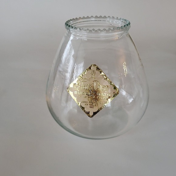 Vintage Glass Bathroom Jar Teardrop Bubble Bath 1950s Mid Century - Picture 3 of 8